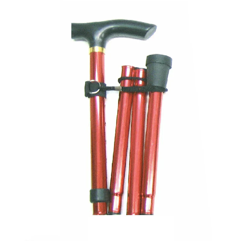 T-handle Portable Easy Folding Walking Stick Adjustable Aluminum