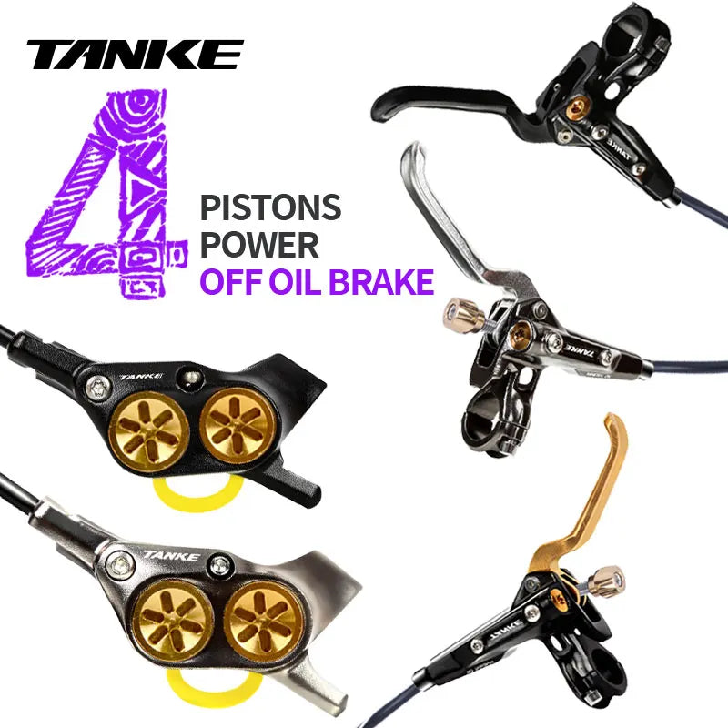 TANKE E-Bike MTB 4 Piston Hydraulic Disc Brake