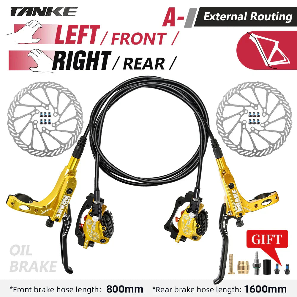 TANKE MTB 4-Piston Hydraulic Disc Brake Bicycle Resin
