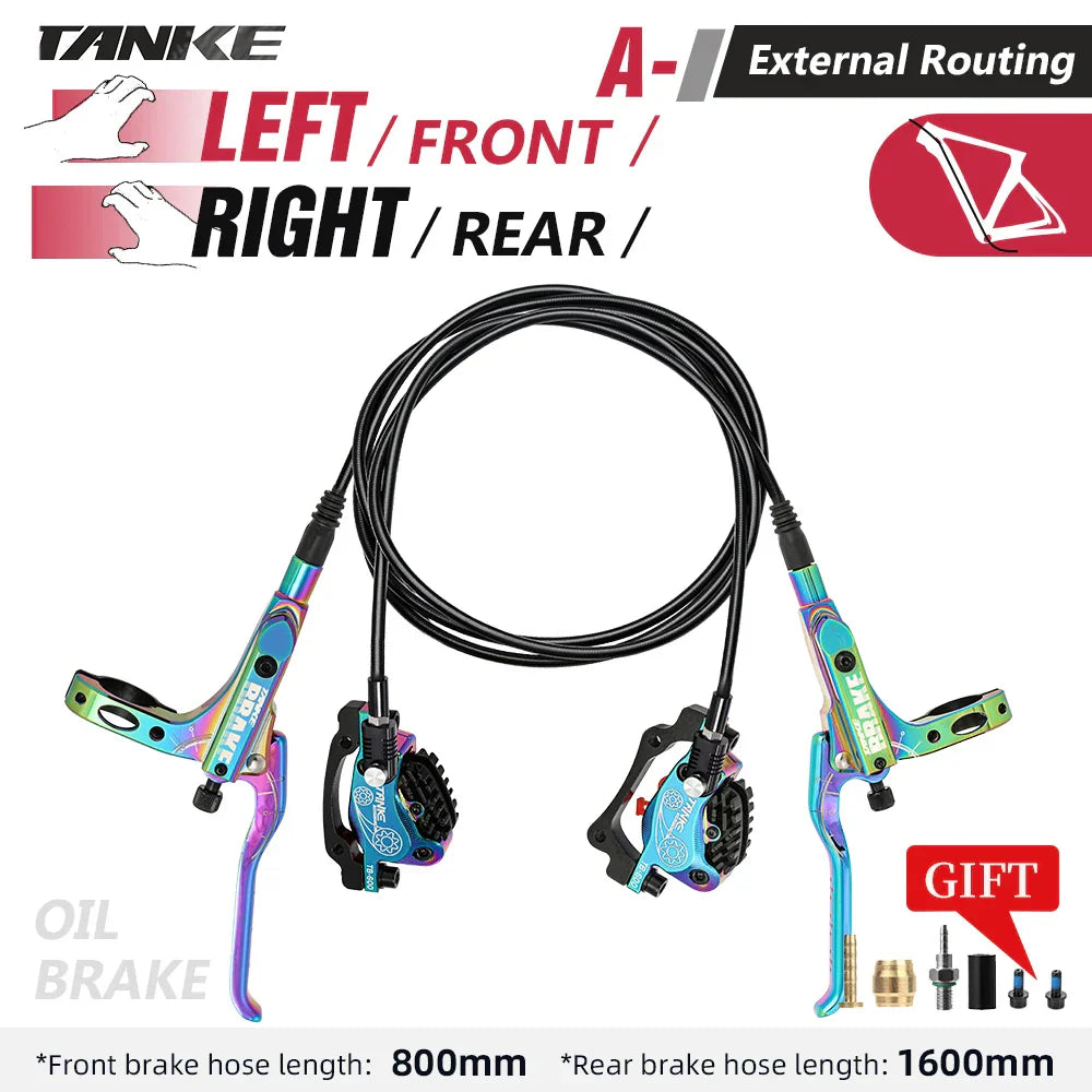 TANKE MTB 4-Piston Hydraulic Disc Brake Bicycle Resin
