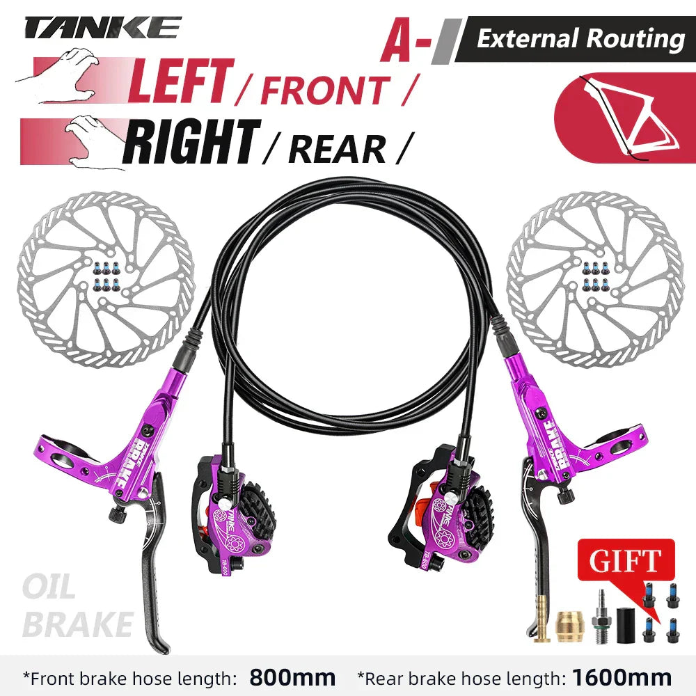 TANKE MTB 4-Piston Hydraulic Disc Brake Bicycle Resin