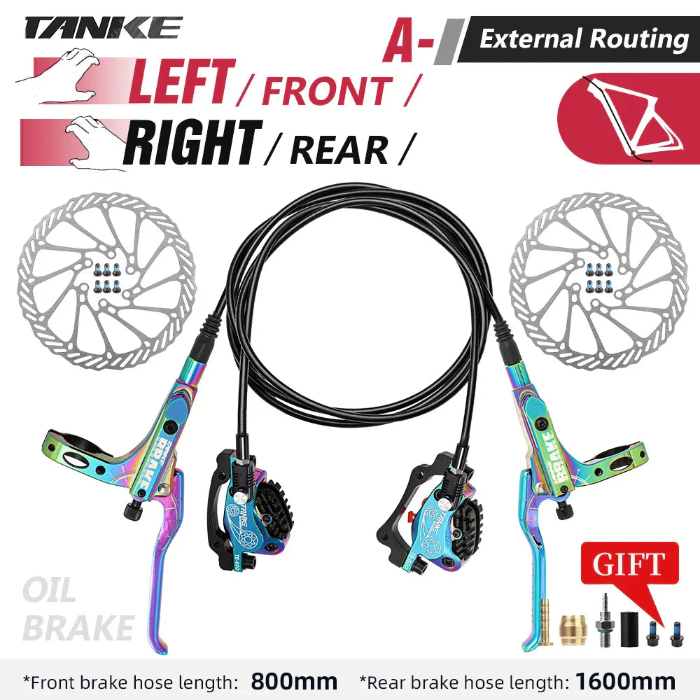 TANKE MTB 4-Piston Hydraulic Disc Brake Bicycle Resin