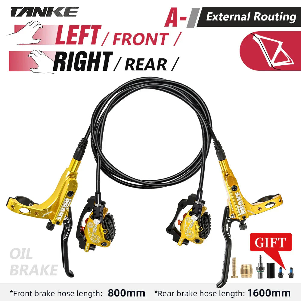 TANKE MTB 4-Piston Hydraulic Disc Brake Bicycle Resin