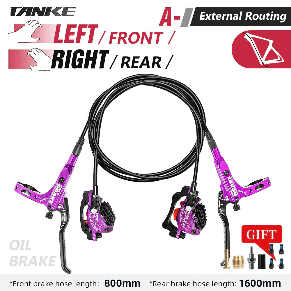 TANKE MTB 4-Piston Hydraulic Disc Brake Bicycle Resin