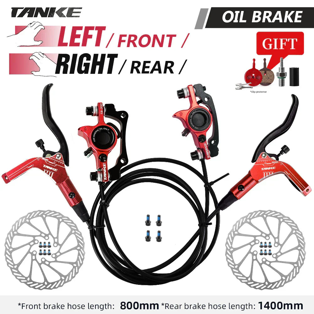 TANKE MTB Bike Hydraulic Disc Brake Set 160mm