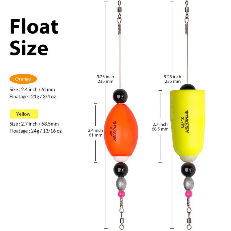 THKFISH Fishing Floats Bobbers for Float Rig Rattle