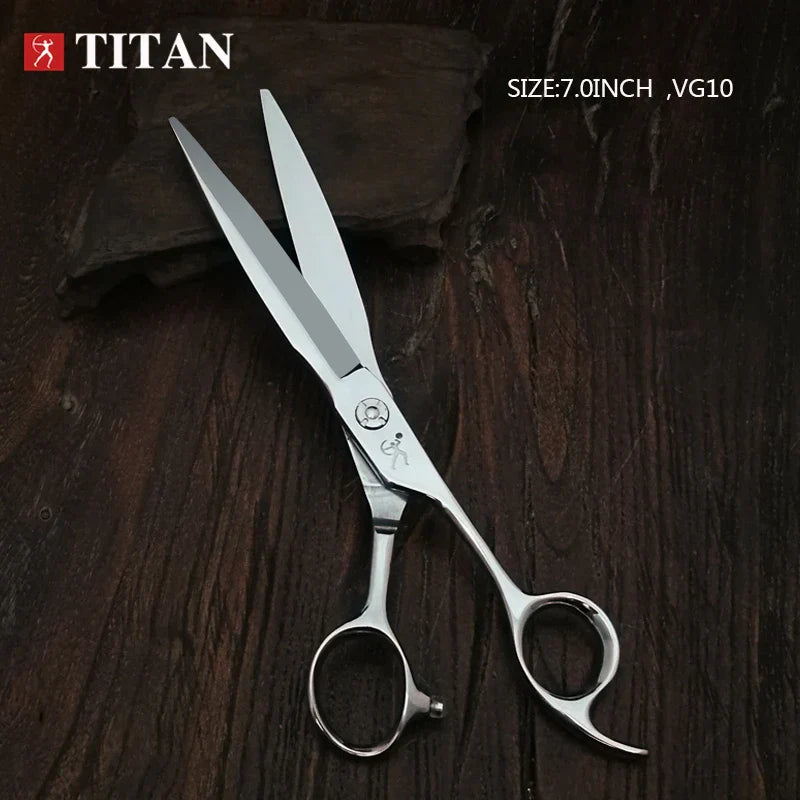 TITANProfessional hairdressing scissors, 7 inch cutting scissors, vg10