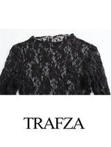 TRAFZA 2023 Summer Lace Suits For Women Trend