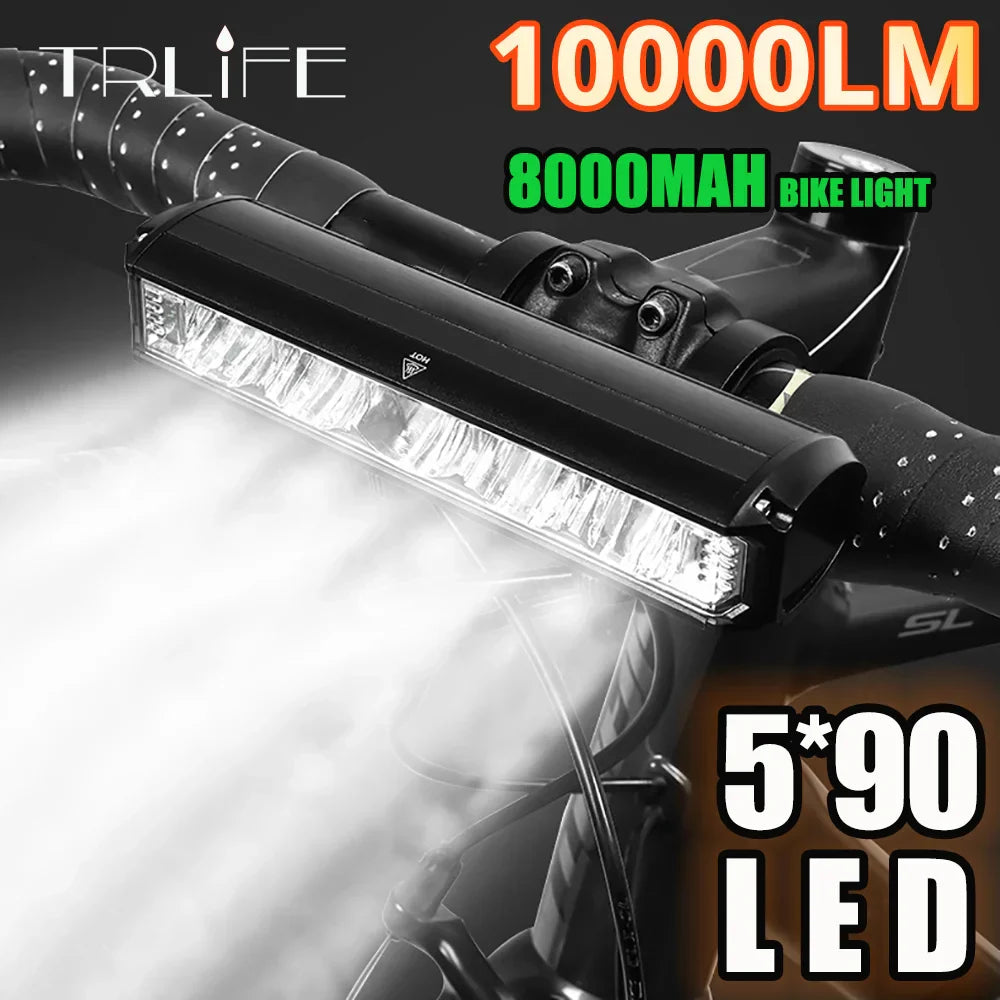 TRLIFE Bicycle Light Front 10000LM Bike Light Waterproof