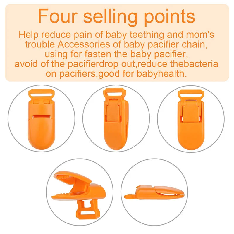 TYRY.HU 100Pcs/set Plastic Baby Pacifier Clips Holder Soother