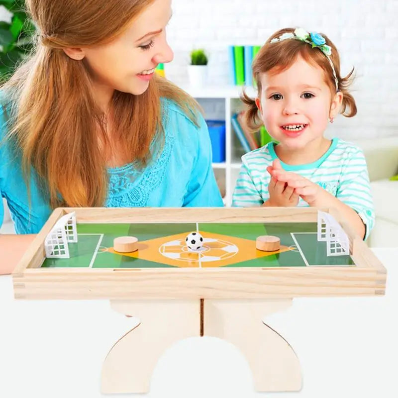 Table Soccer Game For Kids Wooden DoubleSided Board