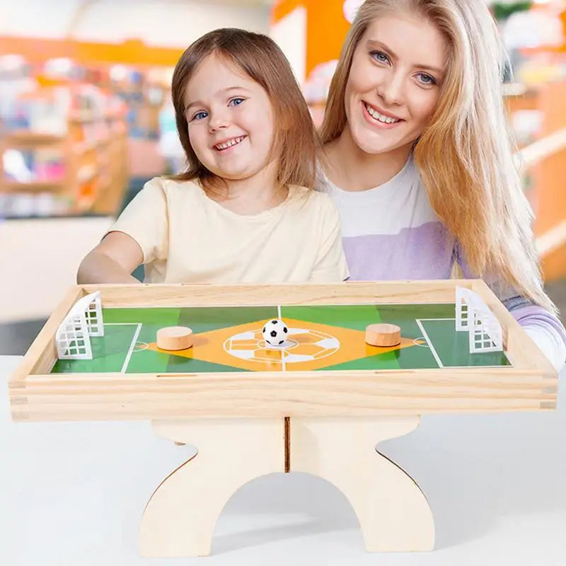 Table Soccer Game For Kids Wooden DoubleSided Board