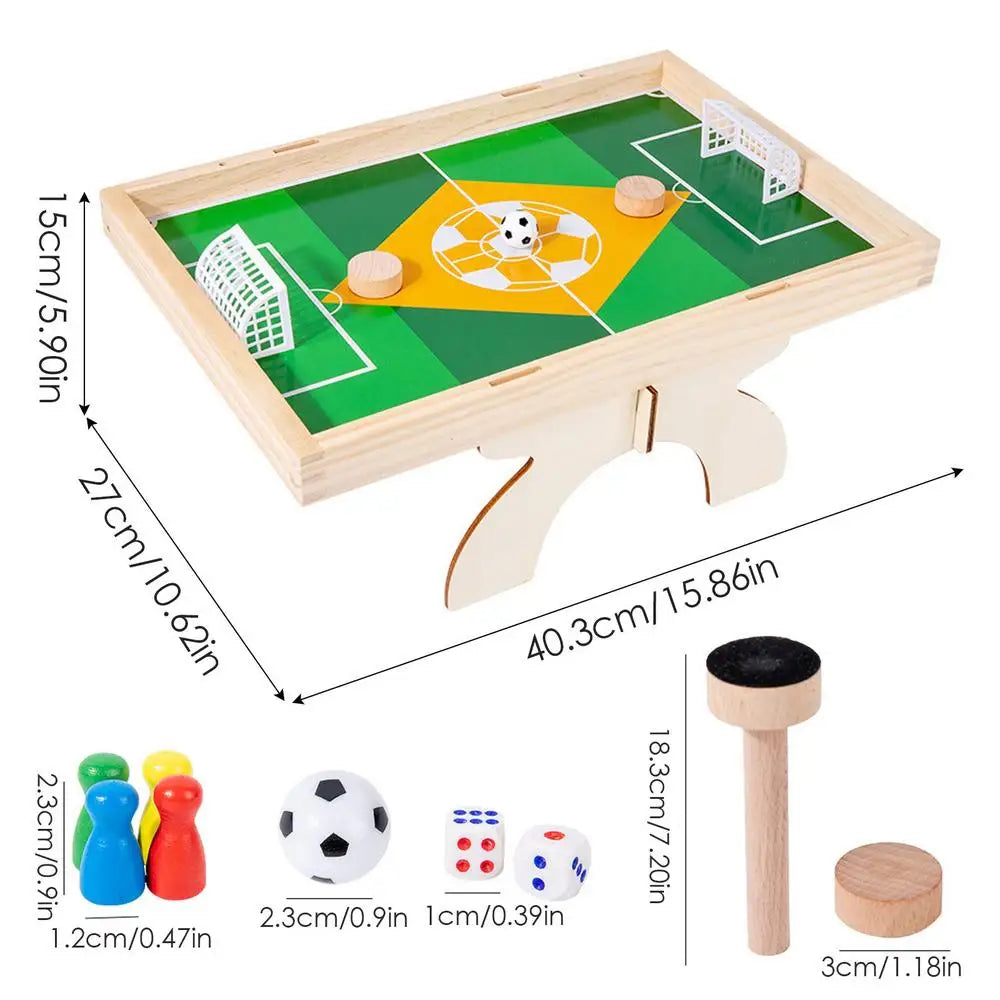 Table Soccer Game For Kids Wooden DoubleSided Board