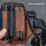 Tactical Multi Tool Belt Leather Bag Portable Tool