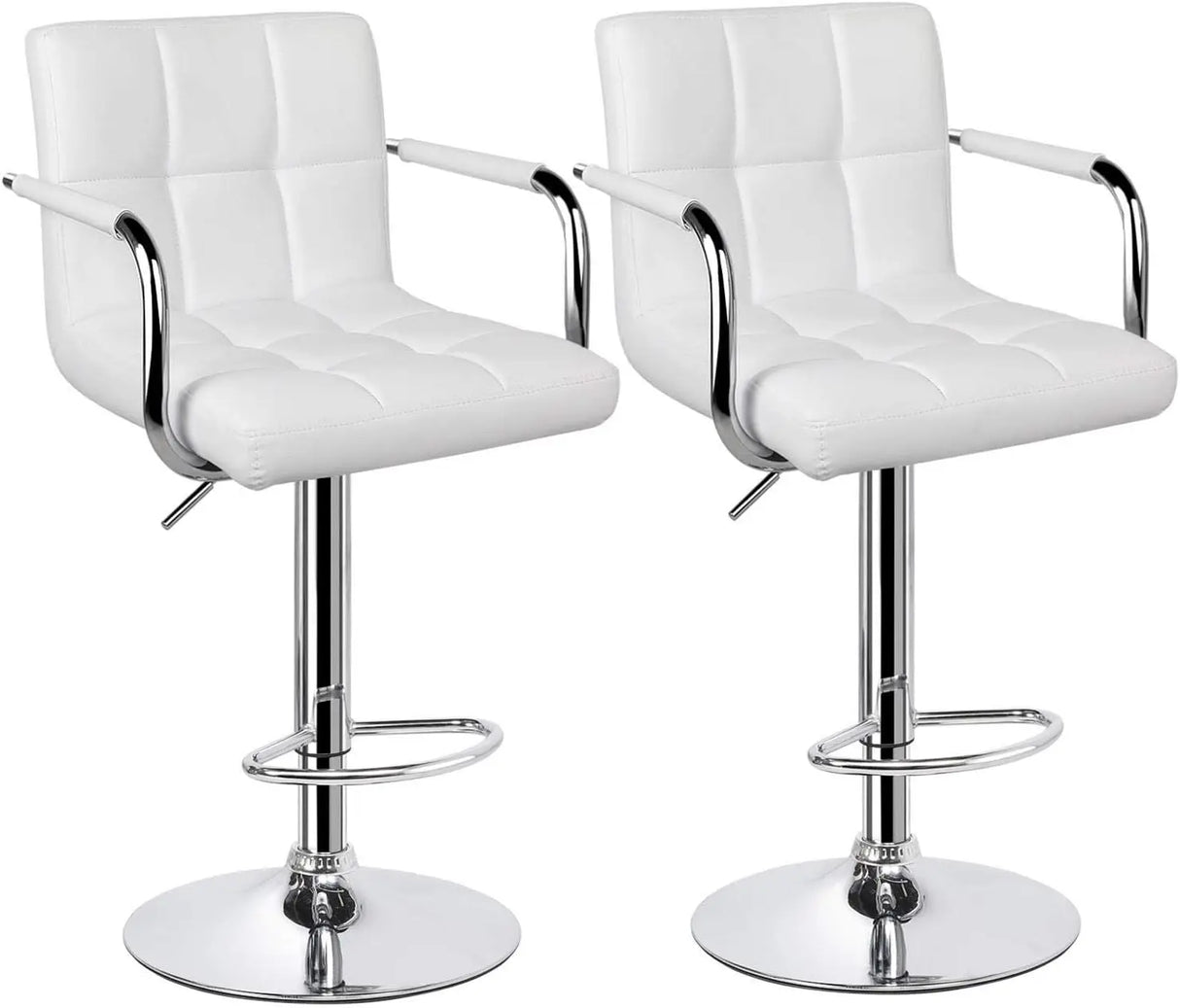 Tall Bar Stools Set of 2 Modern Square