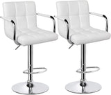 Tall Bar Stools Set of 2 Modern Square