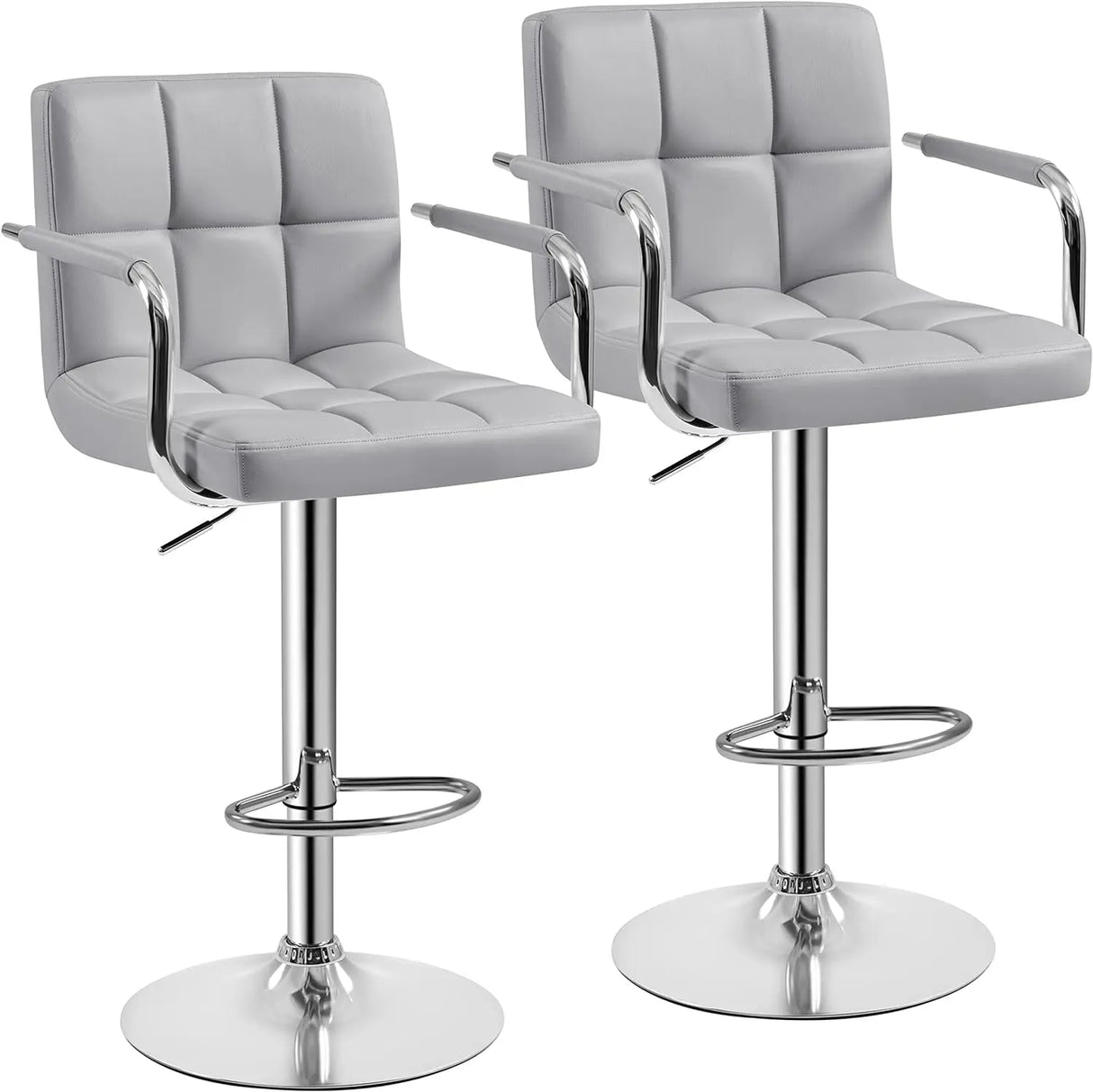 Tall Bar Stools Set of 2 Modern Square