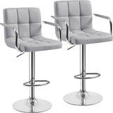 Tall Bar Stools Set of 2 Modern Square