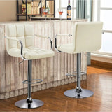 Tall Bar Stools Set of 2 Modern Square