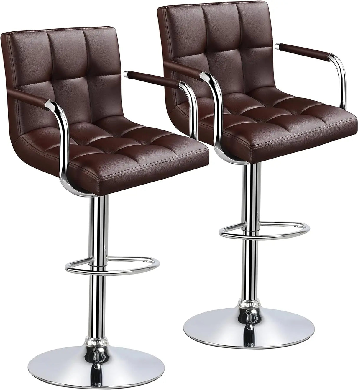 Tall Bar Stools Set of 2 Modern Square