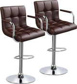 Tall Bar Stools Set of 2 Modern Square