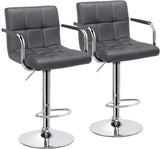 Tall Bar Stools Set of 2 Modern Square