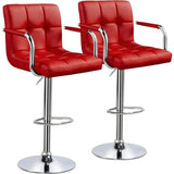 Tall Bar Stools Set of 2 Modern Square