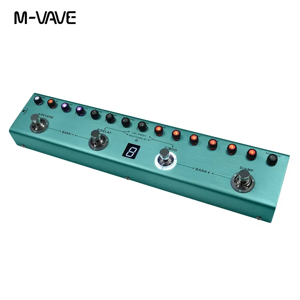 Tank Rechargeable Guitar Multi-Effects Pedal Portable 36 Presets