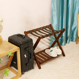 Thickened Luggage Rack Foldable Floor Standing with Shoes