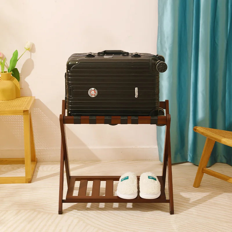 Thickened Luggage Rack Foldable Floor Standing with Shoes