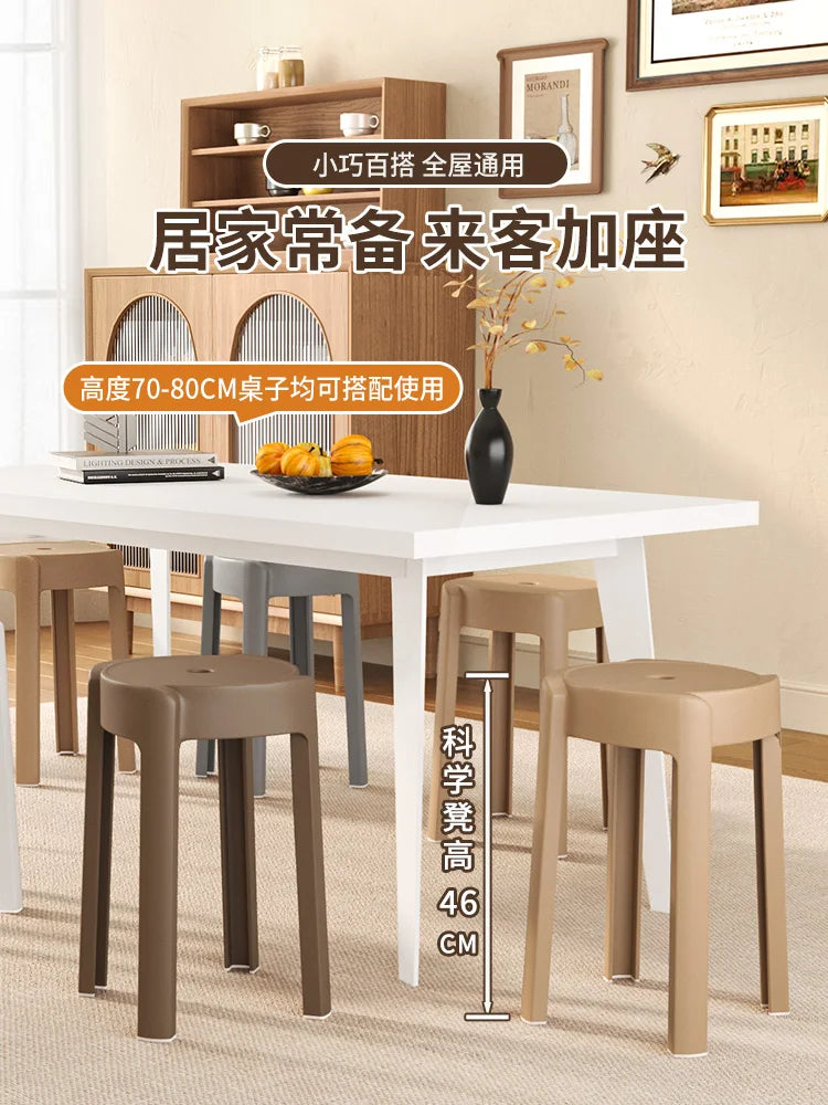 Thickened long-term sitting comfort and stackable high plastic