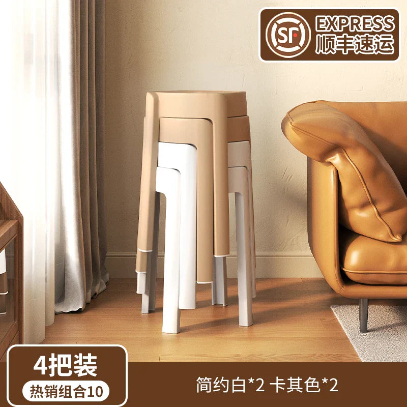Thickened long-term sitting comfort and stackable high plastic