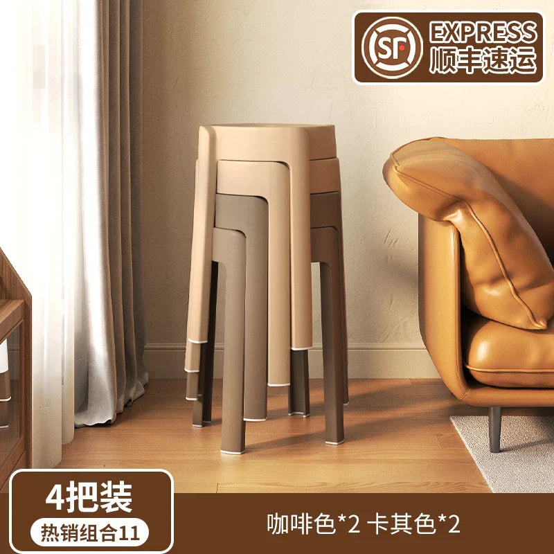 Thickened long-term sitting comfort and stackable high plastic