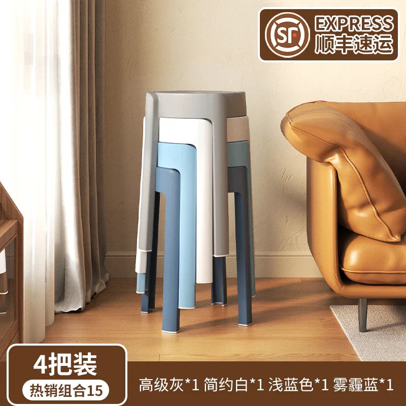 Thickened long-term sitting comfort and stackable high plastic