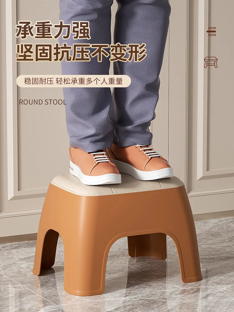 Thickened plastic stools, household adult living room rubber
