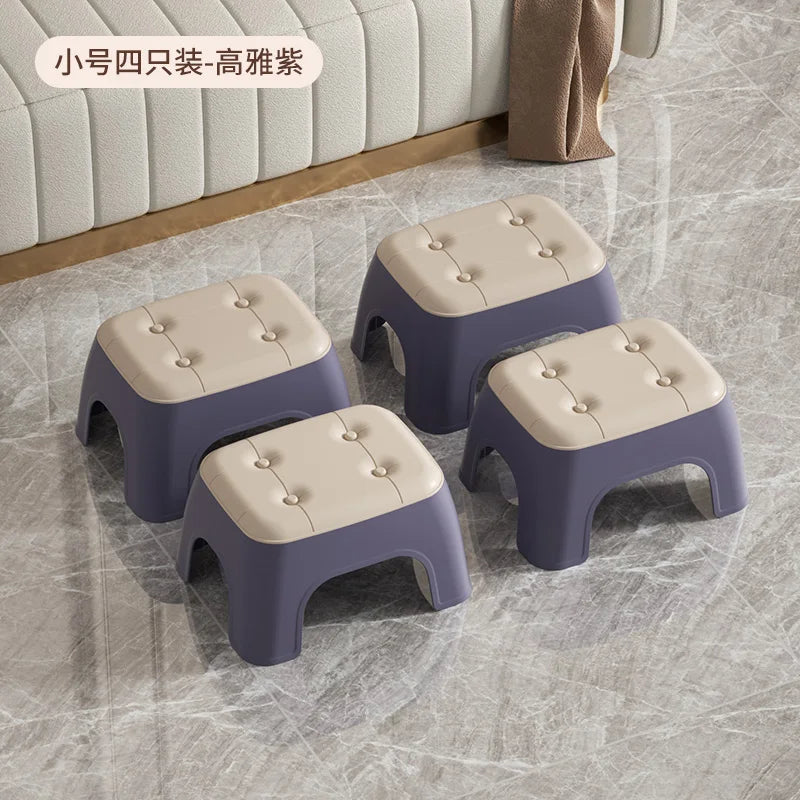 Thickened plastic stools, household adult living room rubber