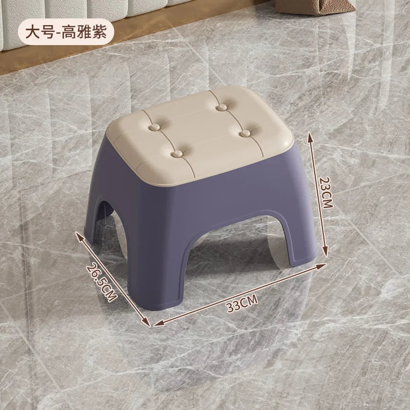 Thickened plastic stools, household adult living room rubber