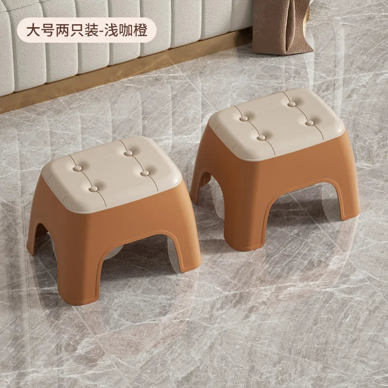 Thickened plastic stools, household adult living room rubber