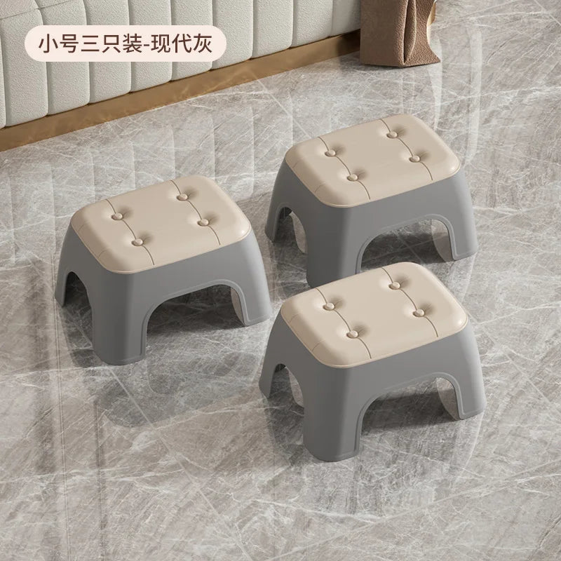 Thickened plastic stools, household adult living room rubber