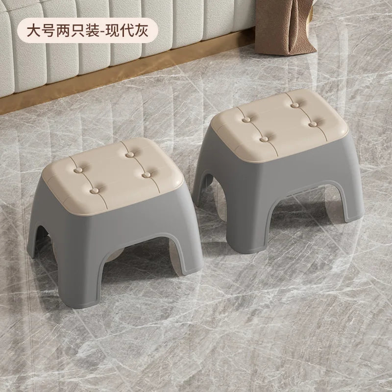 Thickened plastic stools, household adult living room rubber