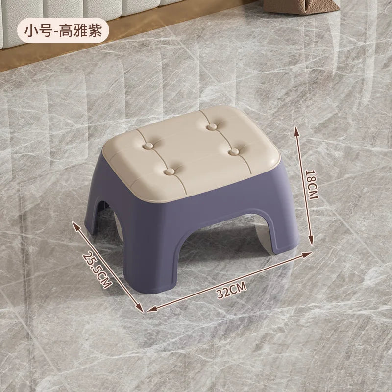 Thickened plastic stools, household adult living room rubber