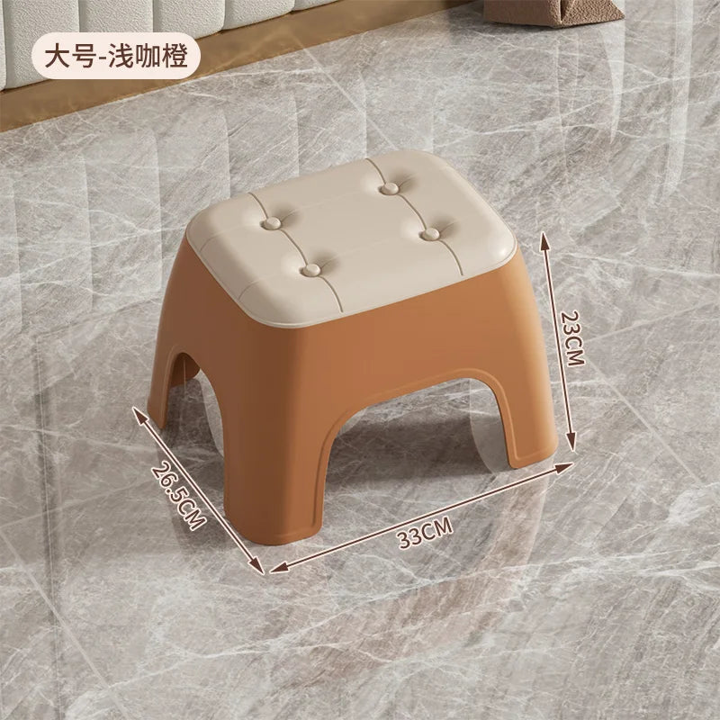 Thickened plastic stools, household adult living room rubber