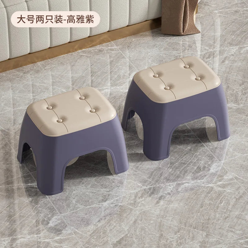 Thickened plastic stools, household adult living room rubber