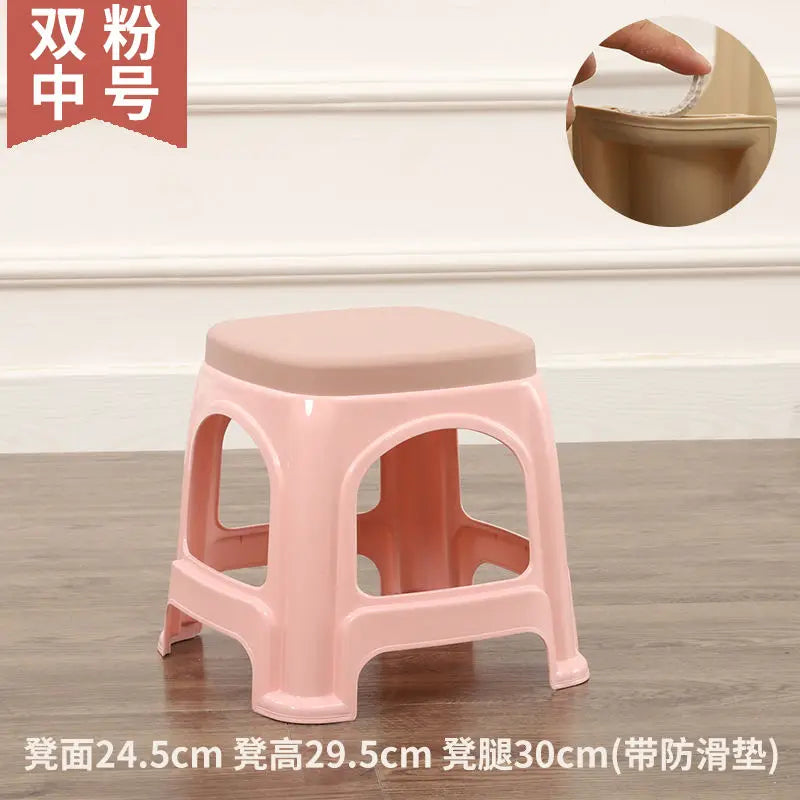 Thickened plastic stools, household adult rubber benches living