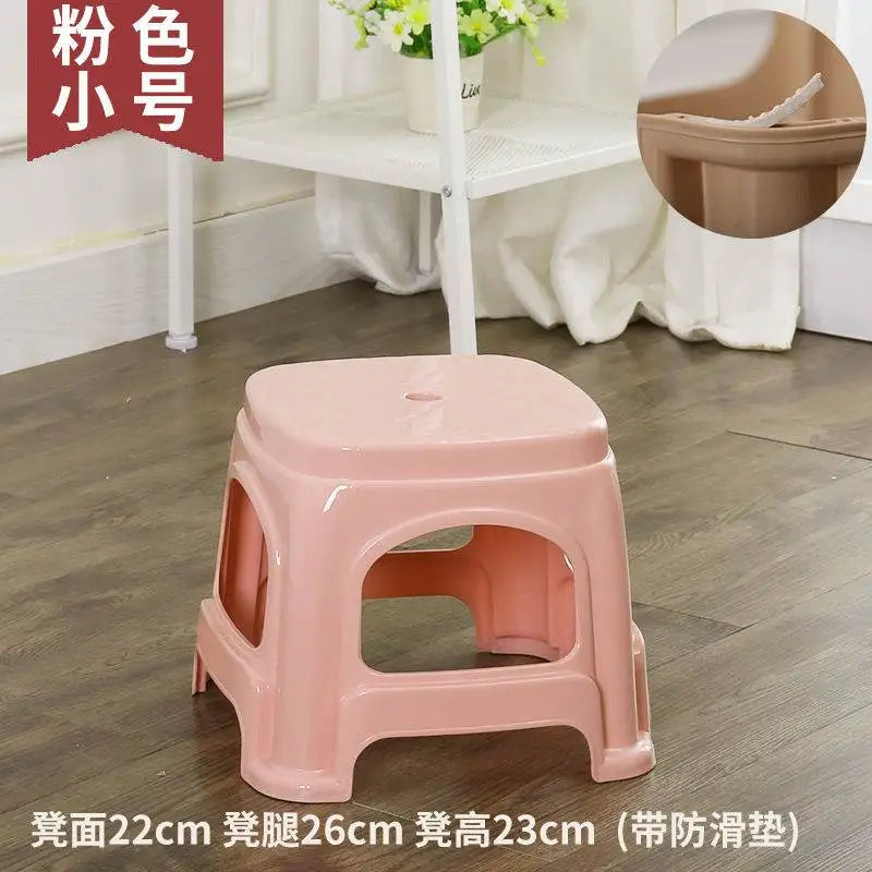 Thickened plastic stools, household adult rubber benches living