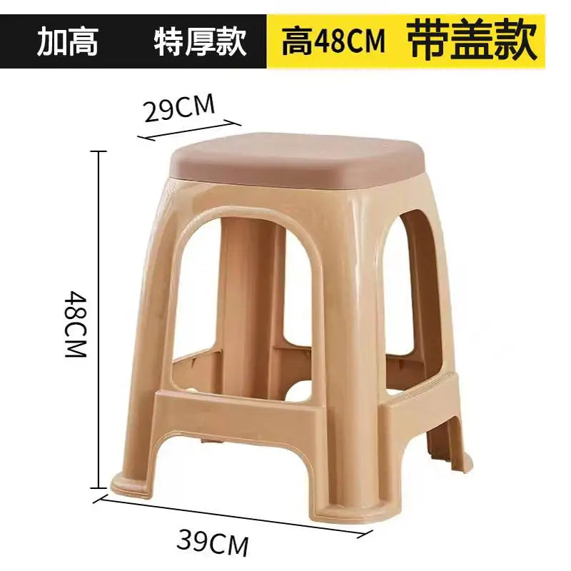 Thickened plastic stools, household adult rubber benches living