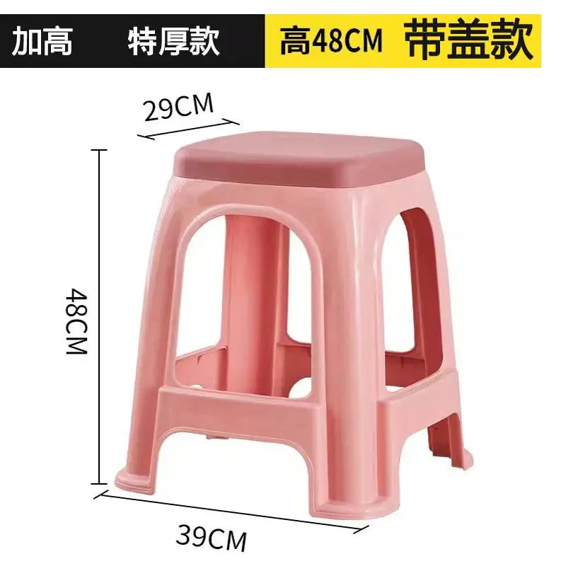 Thickened plastic stools, household adult rubber benches living