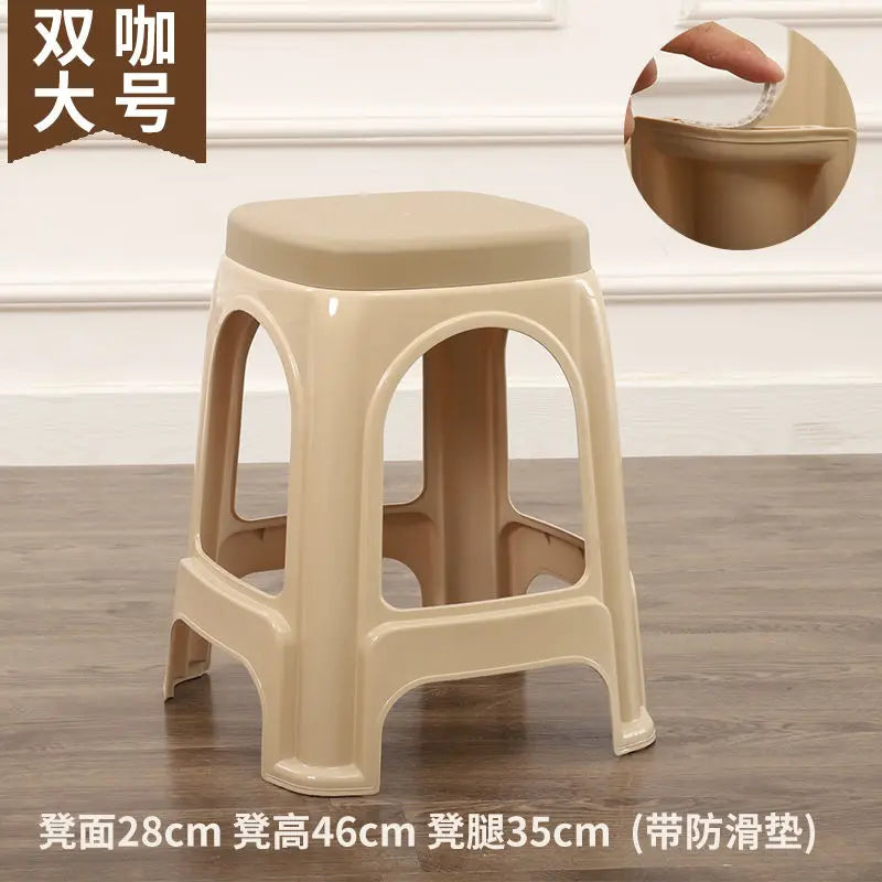 Thickened plastic stools, household adult rubber benches living