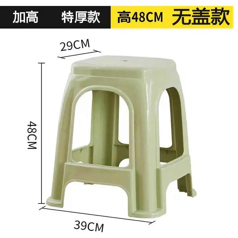Thickened plastic stools, household adult rubber benches living