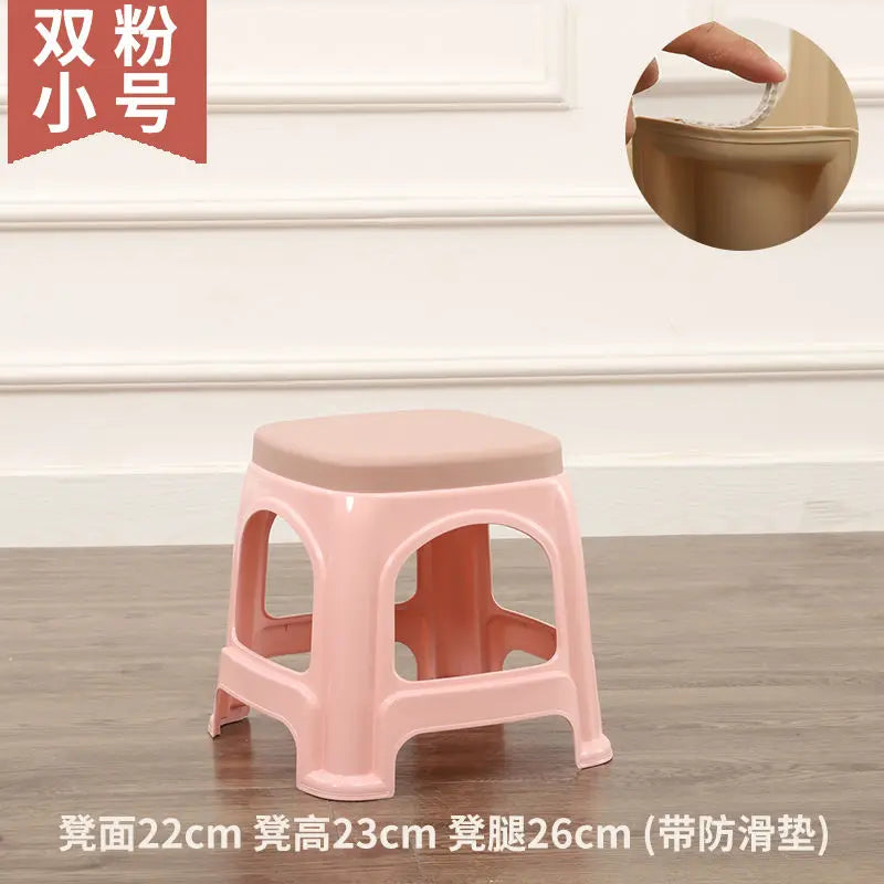Thickened plastic stools, household adult rubber benches living